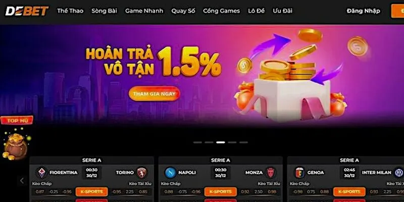 Chơi lô đề online tại Debet sẽ thấy rất bắt mắt